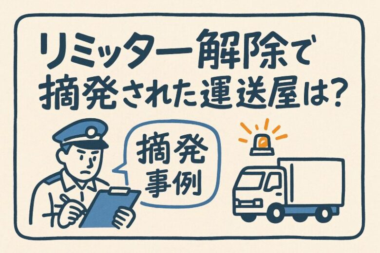 リミッター解除で摘発された運送屋