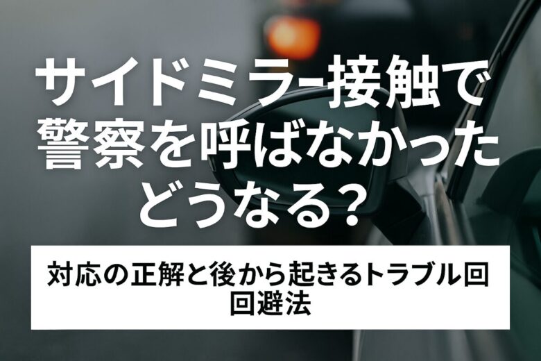 サイドミラー接触 警察呼ばなかった