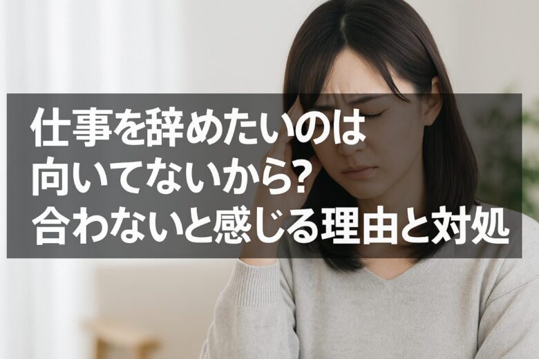 仕事 辞めたい 向いてない