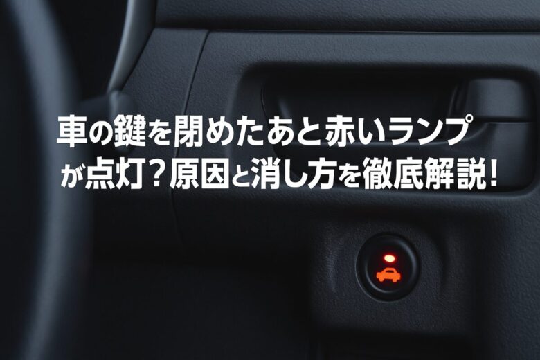 車鍵閉めたあと赤いランプ消し方