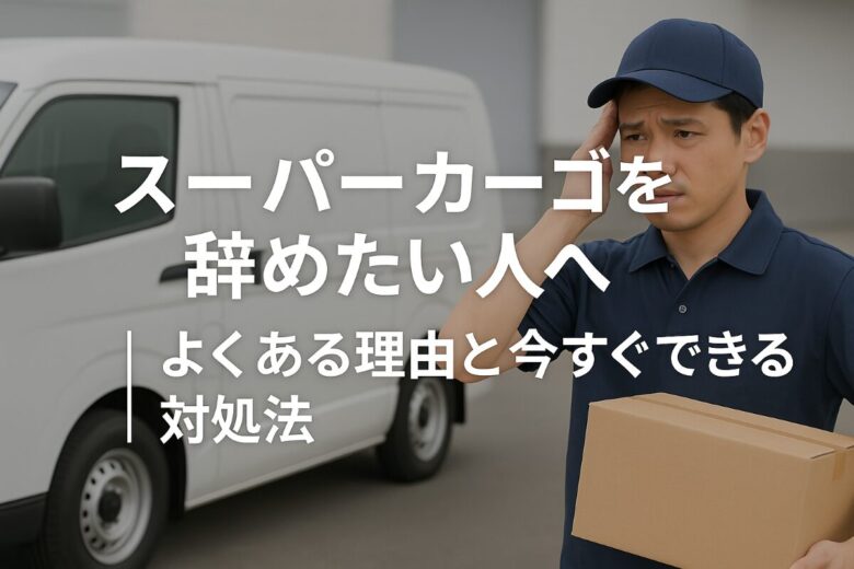 スーパーカーゴ 辞めたい